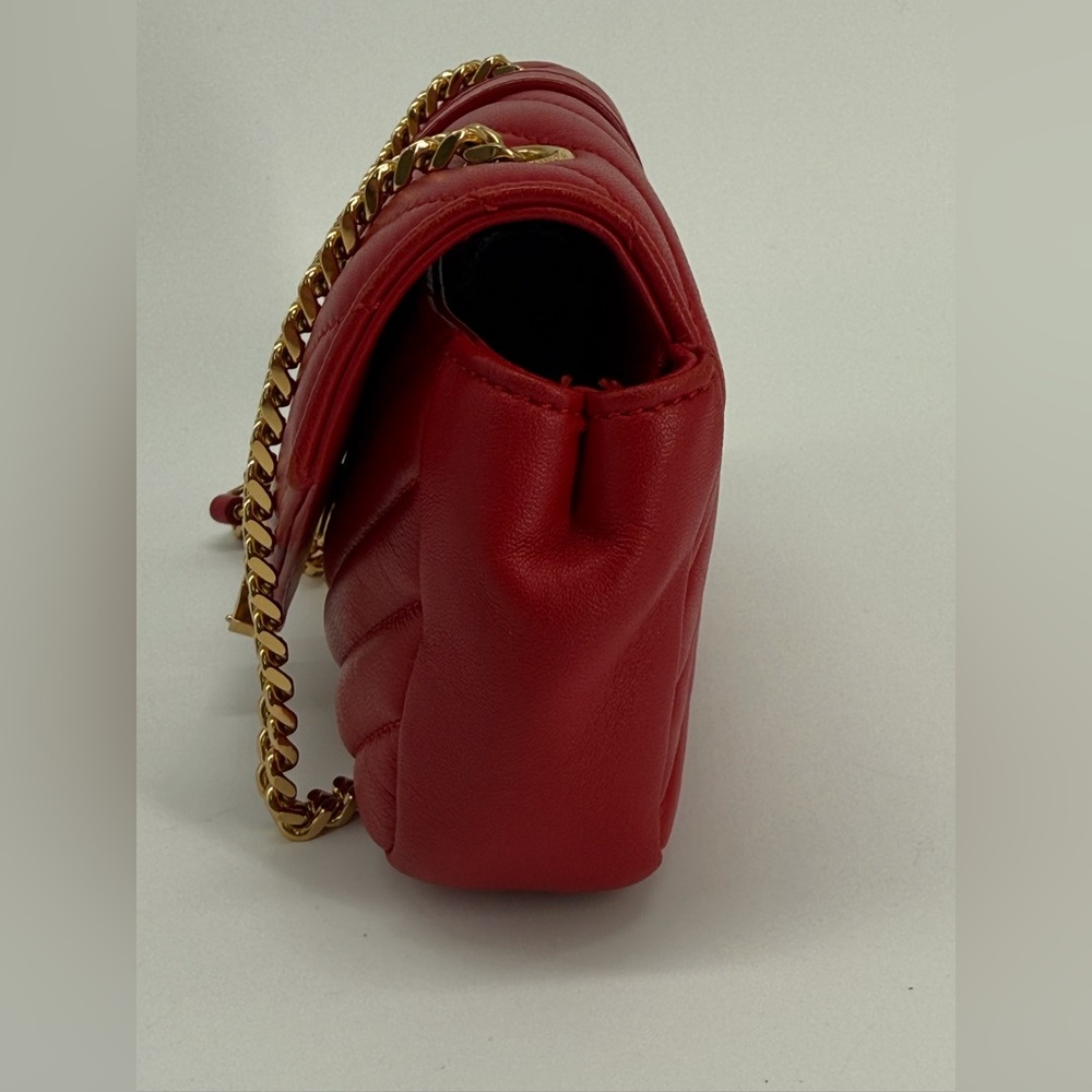 Saint Laurent Shevron College Baby Leather Crossbody Bag - Picture 8 of 16